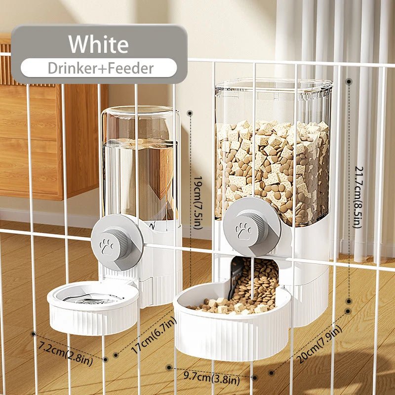 1.2L Hanging Pet Feeder & Water Dispenser Set - Petnivo