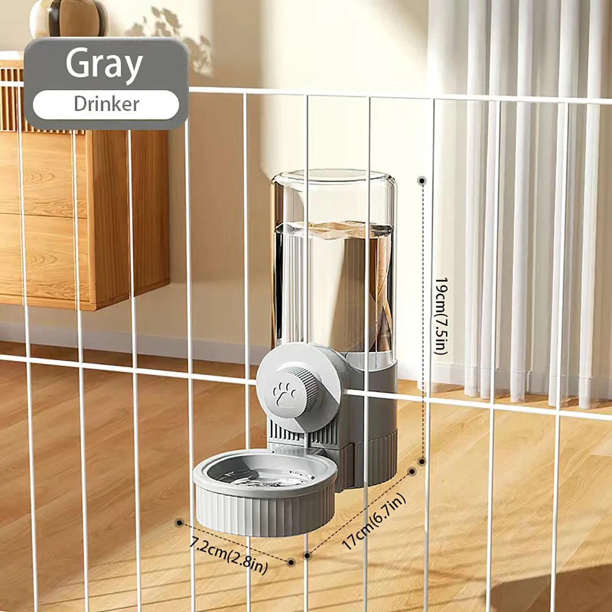 1.2L Hanging Pet Feeder & Water Dispenser Set - Petnivo