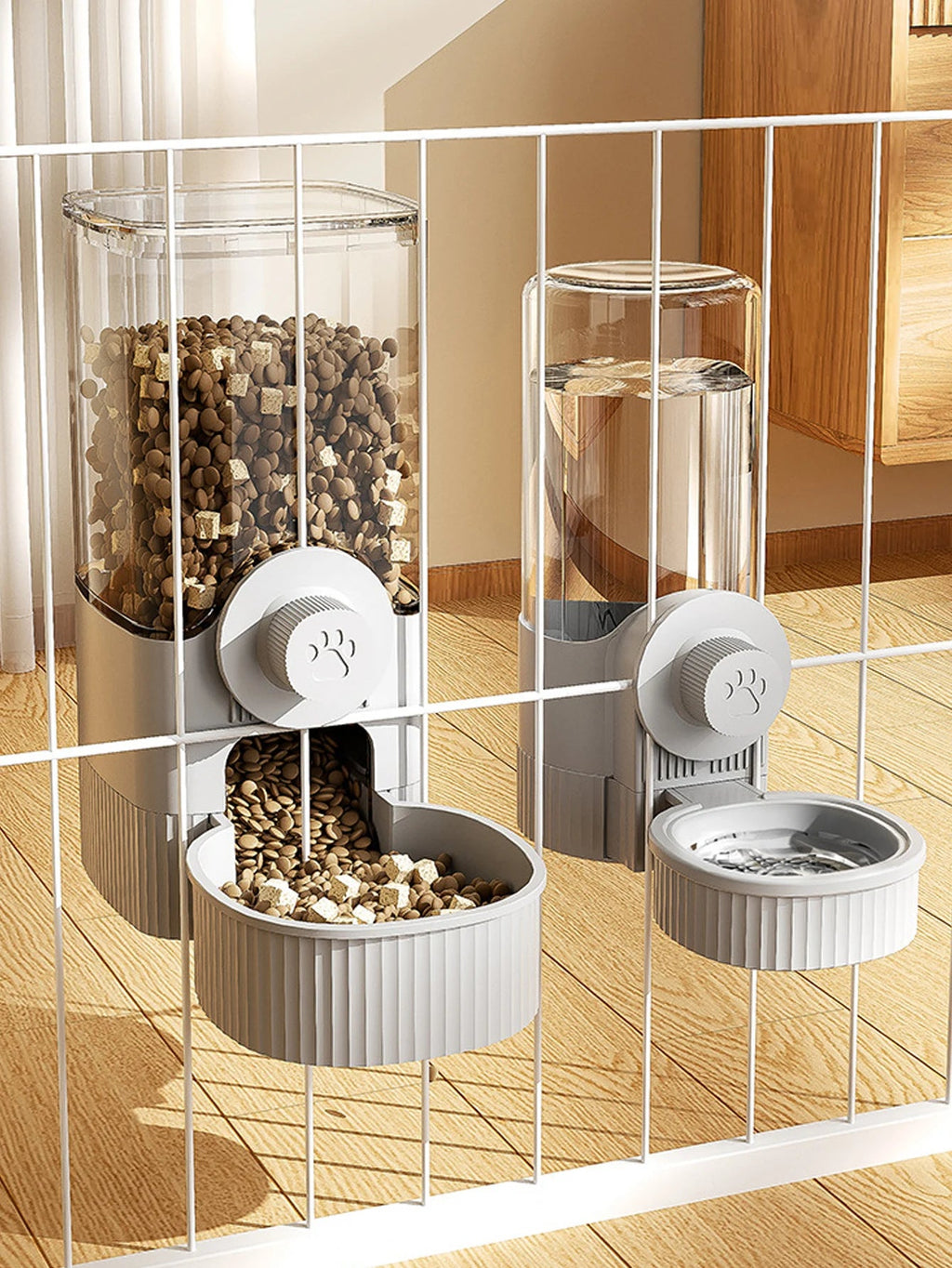 1.2L Hanging Pet Feeder & Water Dispenser Set - Petnivo