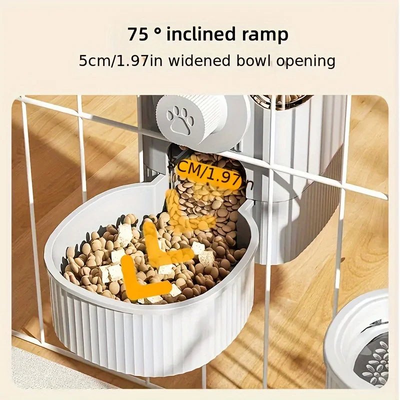 1.2L Hanging Pet Feeder & Water Dispenser Set - Petnivo