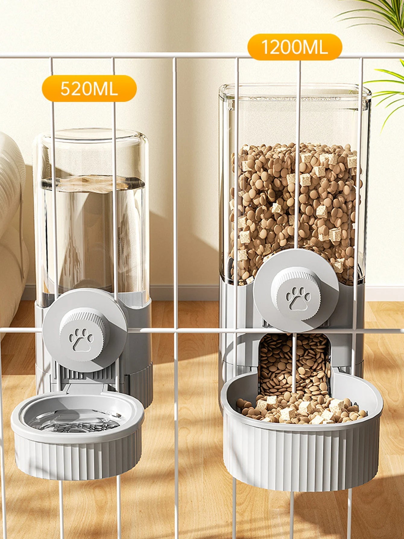 1.2L Hanging Pet Feeder & Water Dispenser Set - Petnivo
