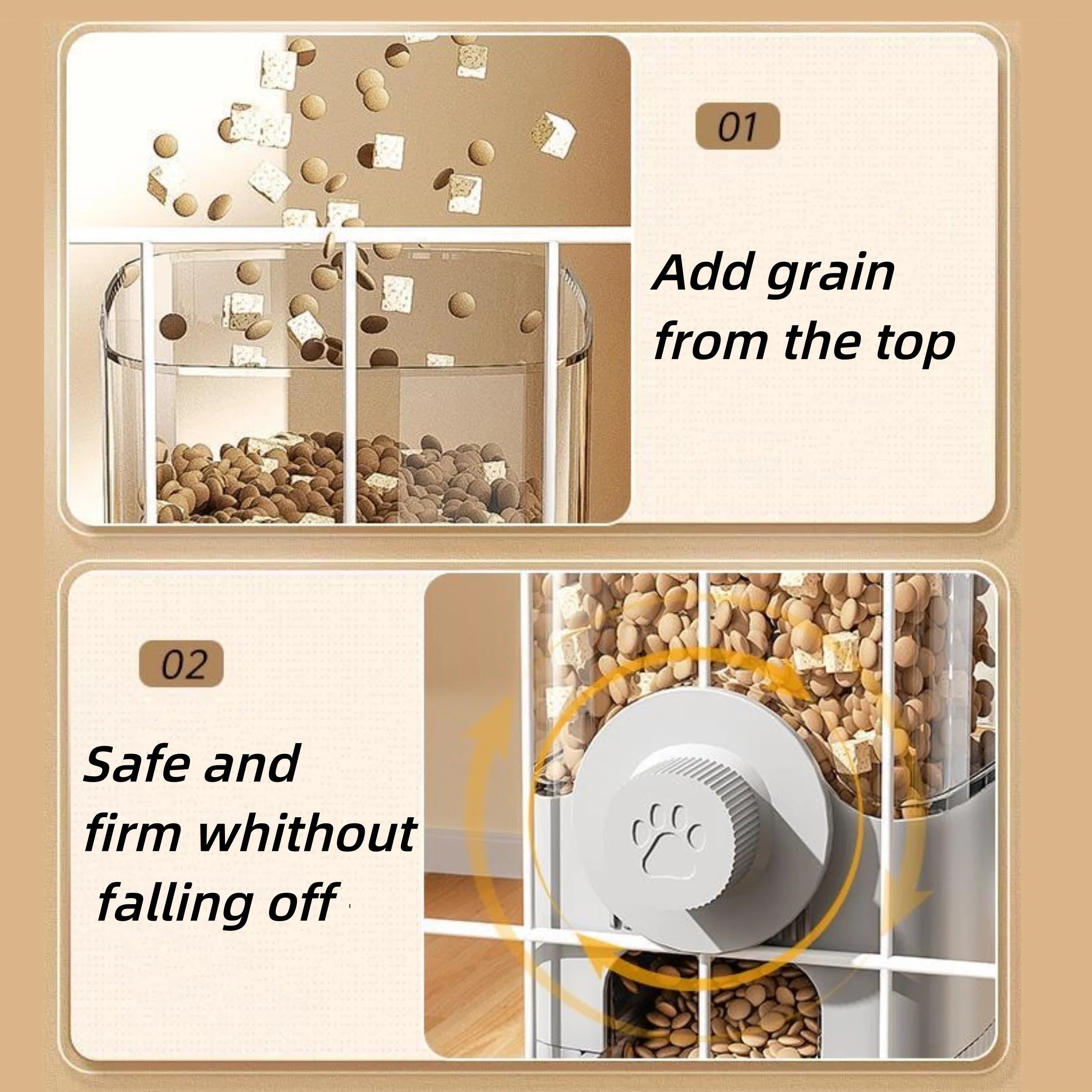 1.2L Hanging Pet Feeder & Water Dispenser Set - Petnivo