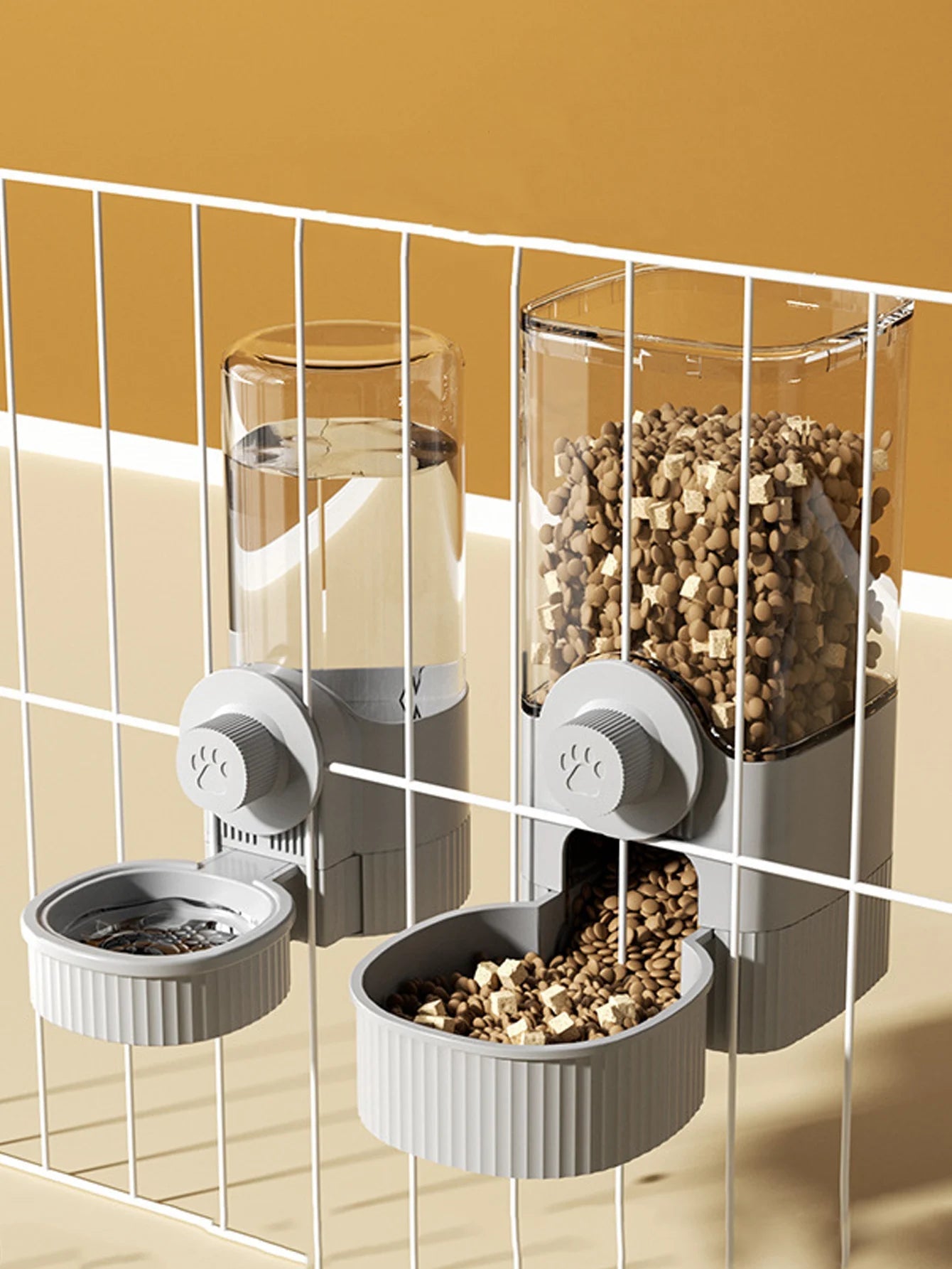 1.2L Hanging Pet Feeder & Water Dispenser Set - Petnivo