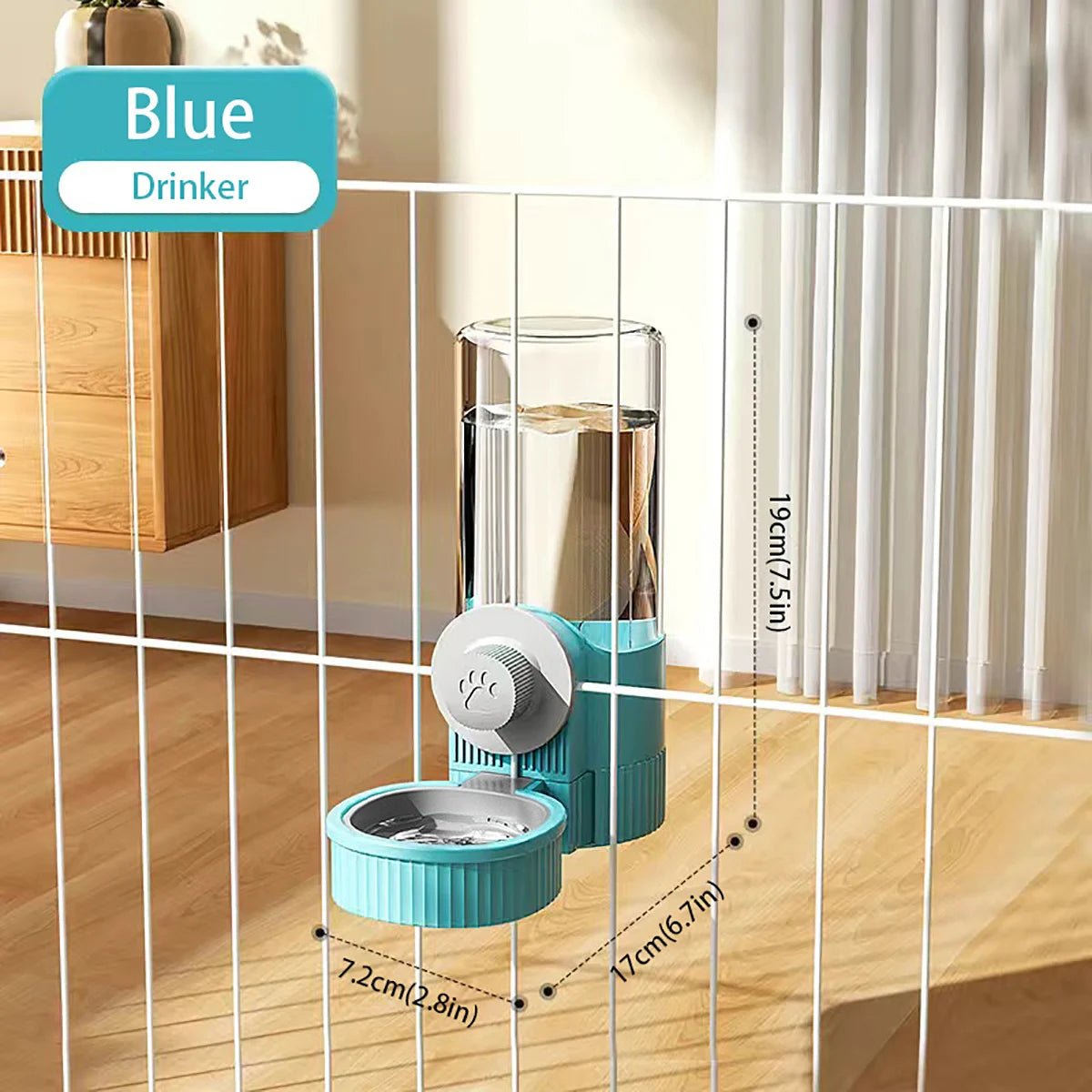 1.2L Hanging Pet Feeder & Water Dispenser Set - Petnivo