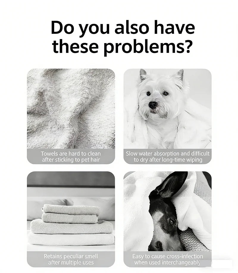 Disposable Pet Bath Towels Soft Absorbent