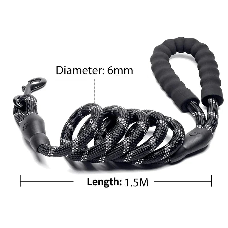 Reflective Dog Leash Strong Pull Control