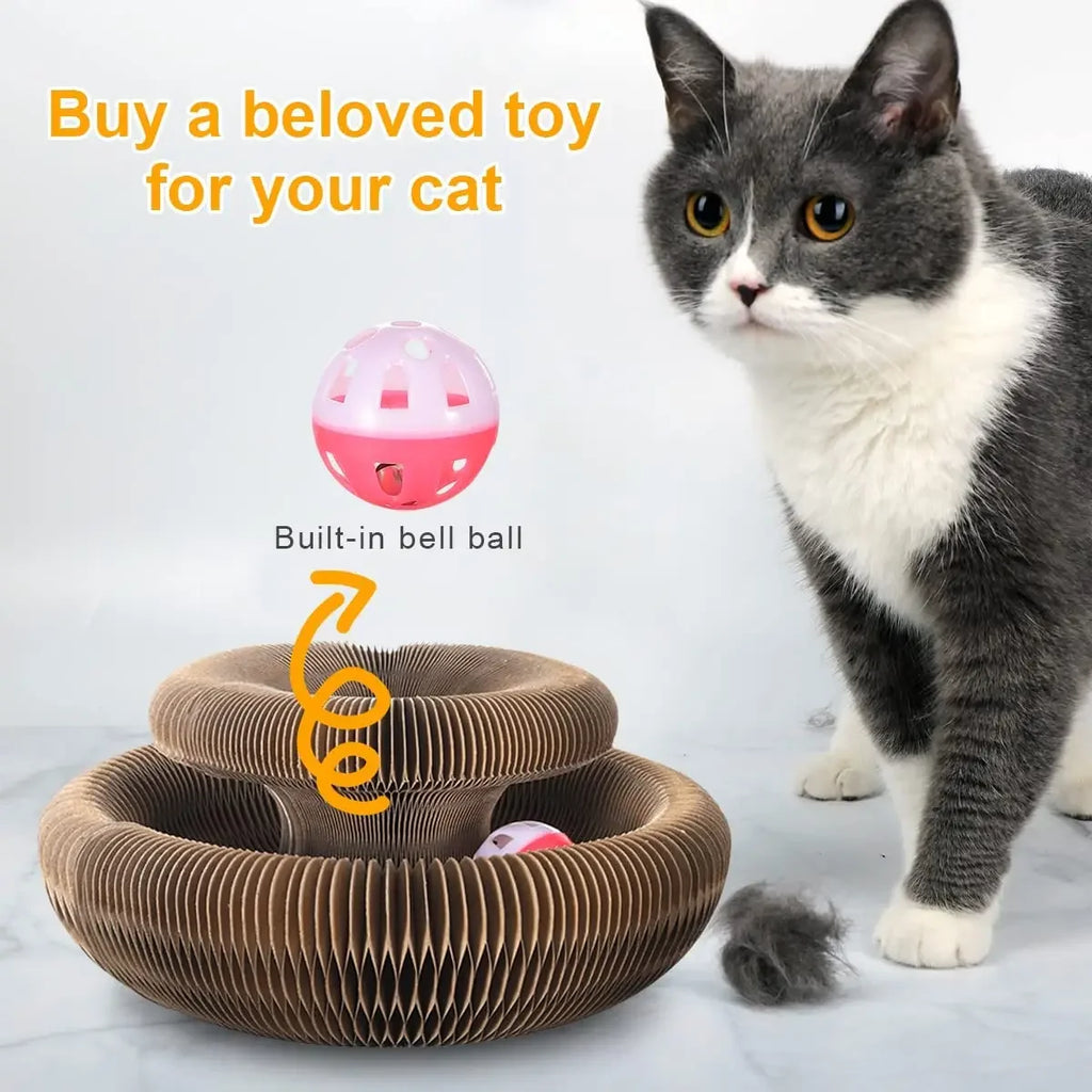 Cat Scratcher Board With Ball Toy