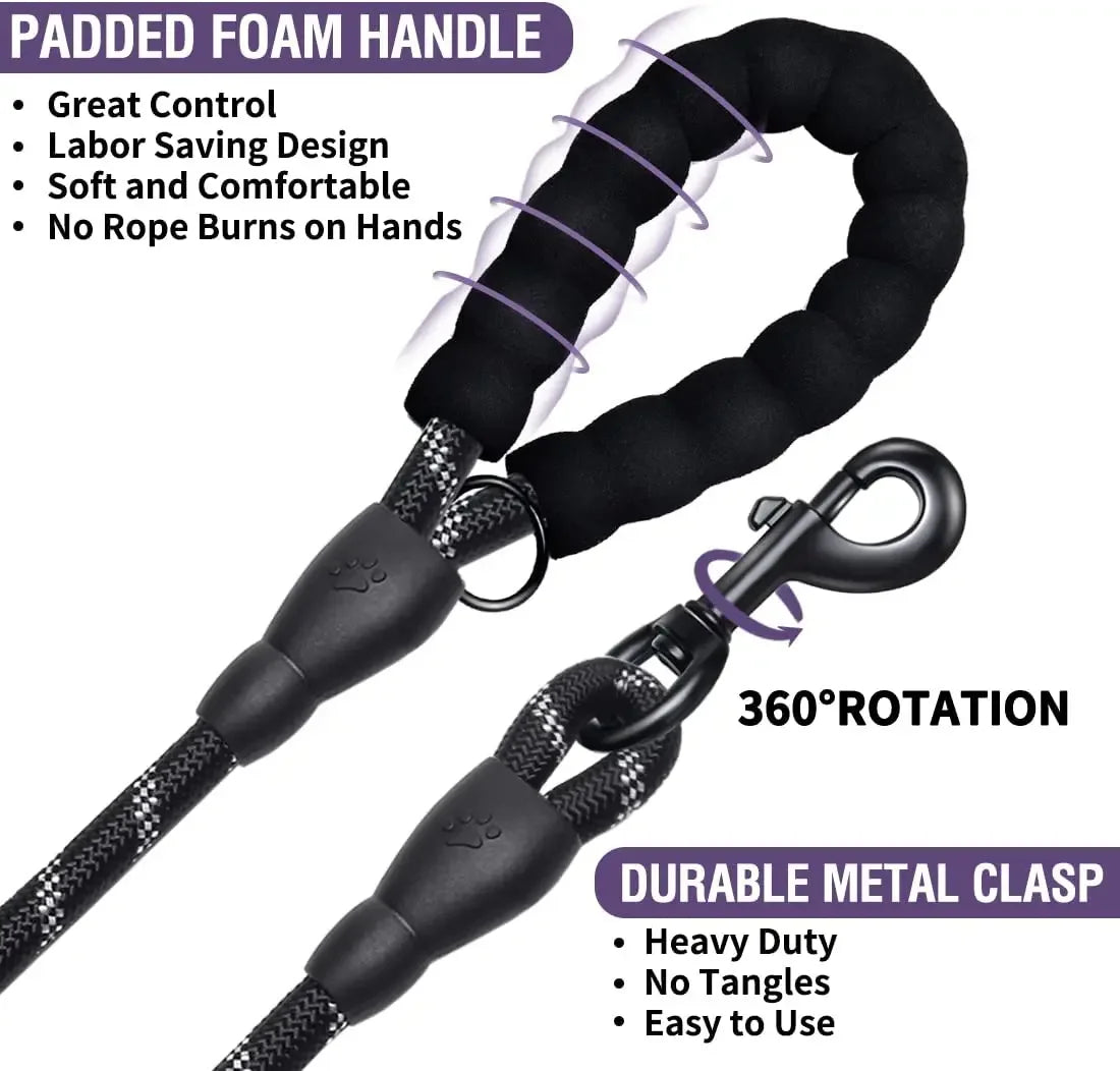 Reflective Dog Leash Strong Pull Control