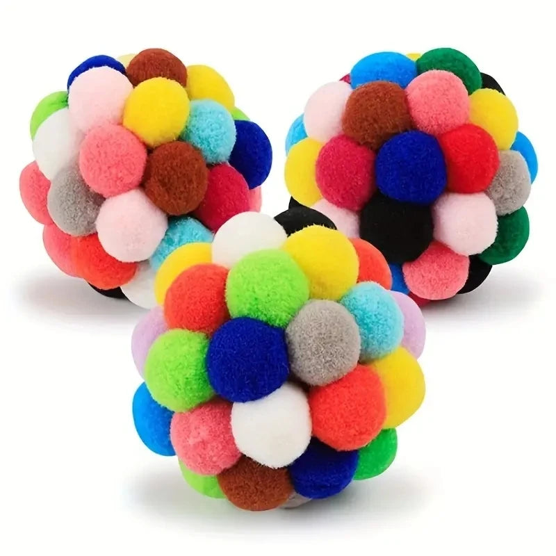Cat Plush Ball Toys Bell Set