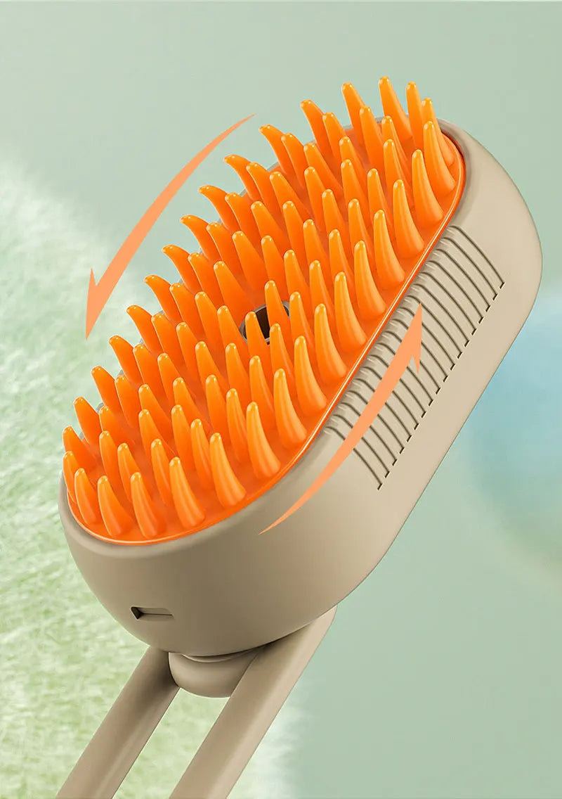 Electric Steam Cat Grooming Brush 3in1
