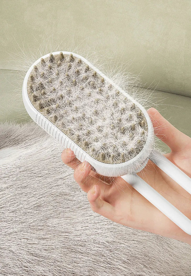 Electric Steam Cat Grooming Brush 3in1