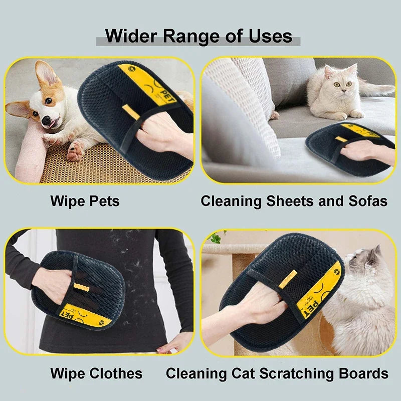 Pet Hair Remover Grooming Glove Reusable