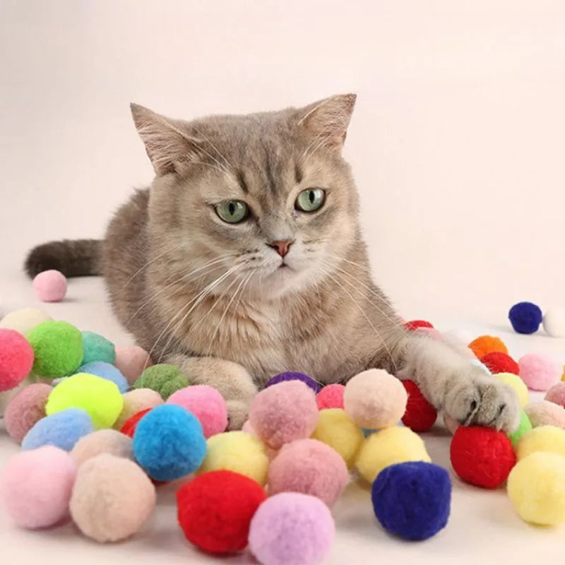 Cat Plush Ball Launcher Toy