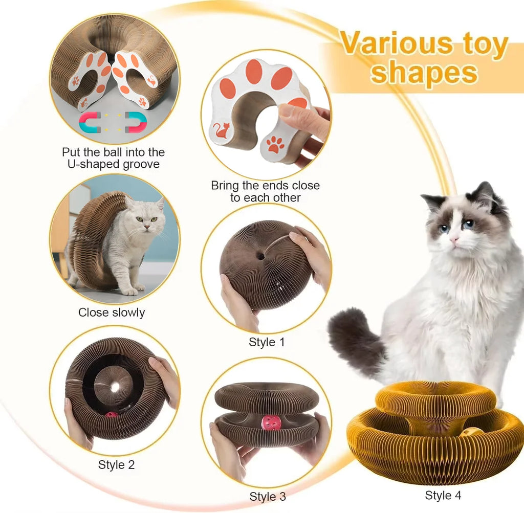 Cat Scratcher Board With Ball Toy