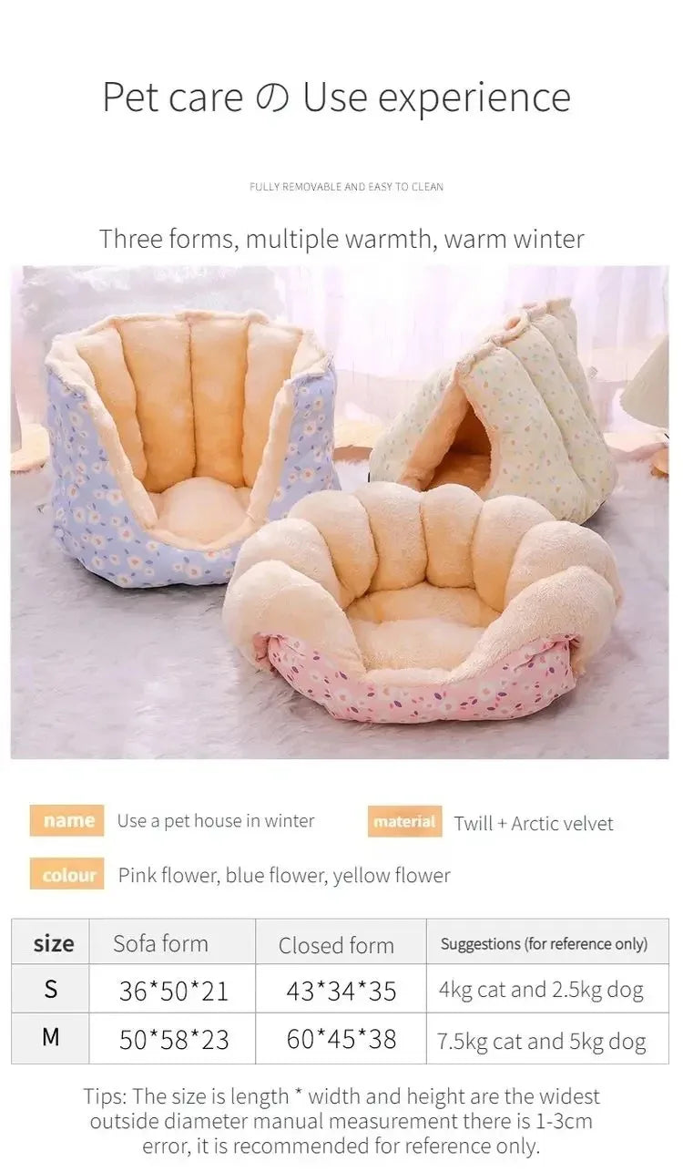 Winter Warm Cat Dog Bed House
