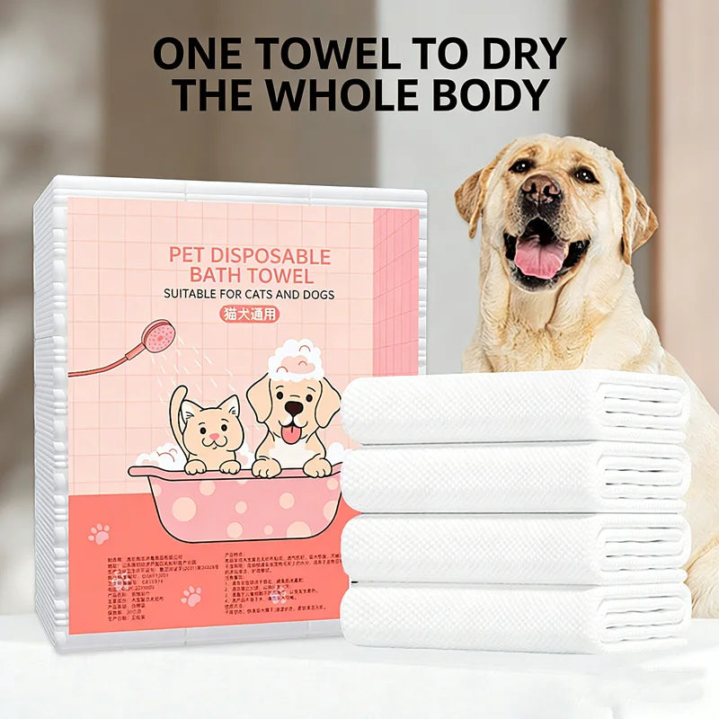 Disposable Pet Bath Towels Soft Absorbent