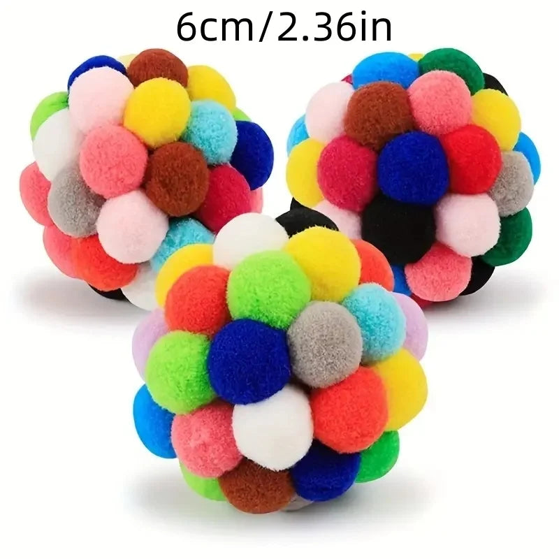 Cat Plush Ball Toys Bell Set