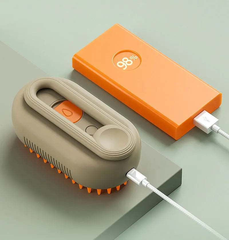 Electric Steam Cat Grooming Brush 3in1