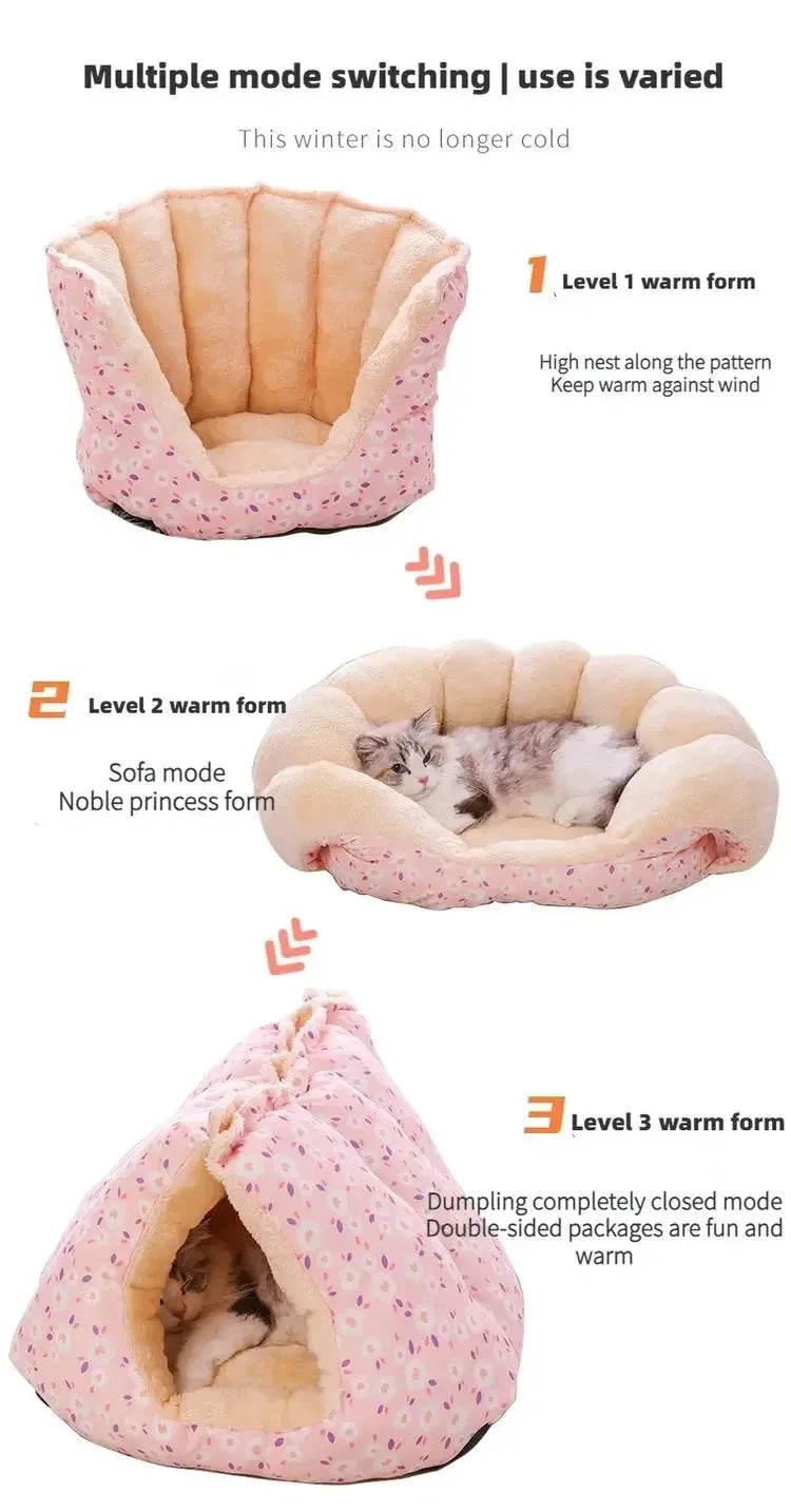 Winter Warm Cat Dog Bed House
