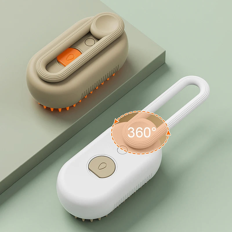 Electric Steam Cat Grooming Brush 3in1
