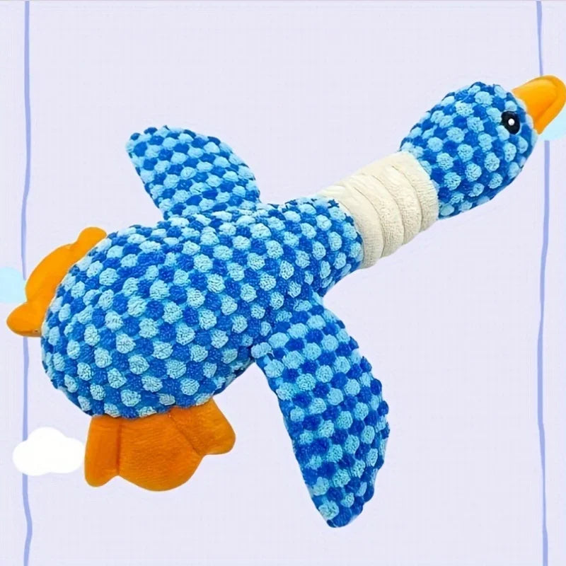 Plush Goose Dog Toy Squeaky Chew