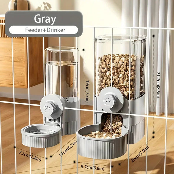 Gravity Pet Feeder & Water Dispenser Set
