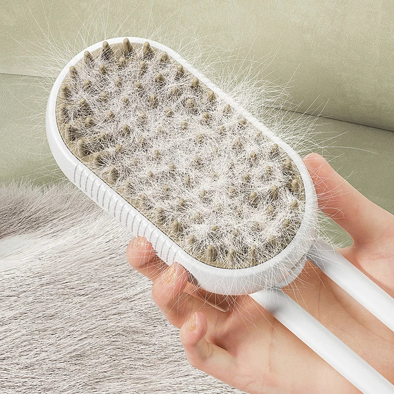Electric Steam Cat Grooming Brush 3in1