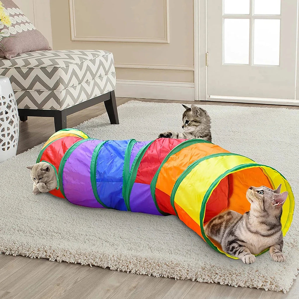 Foldable Cat Tunnel Interactive Toy