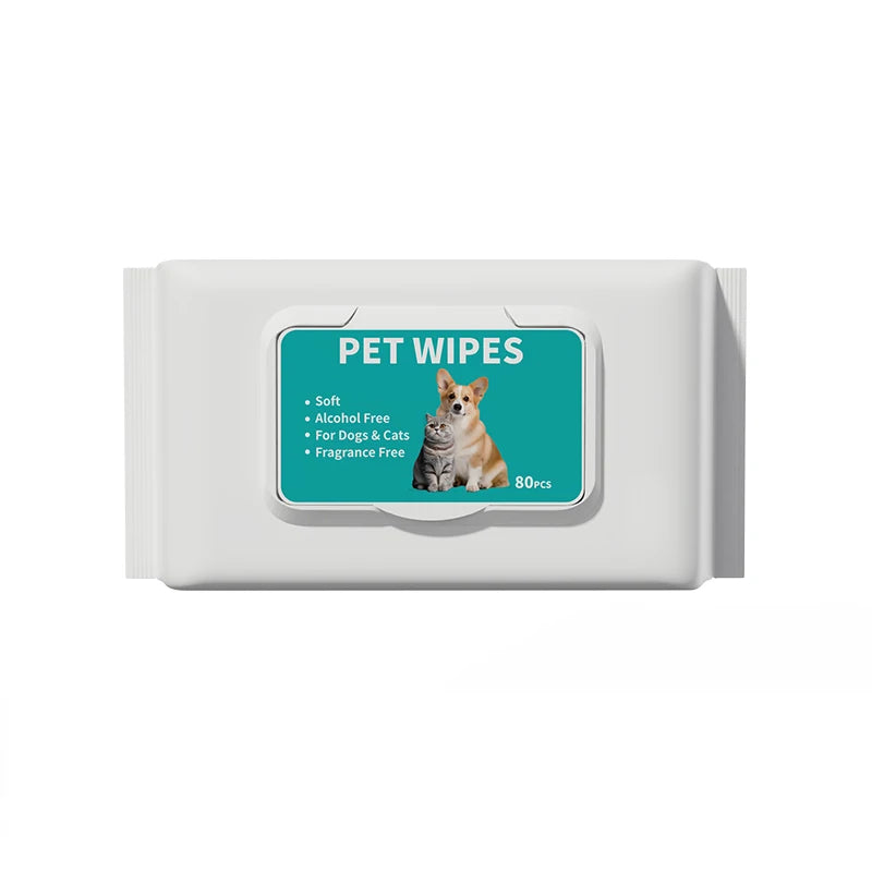 Pet Cleaning Wipes Disposable Deodorizing 80pcs