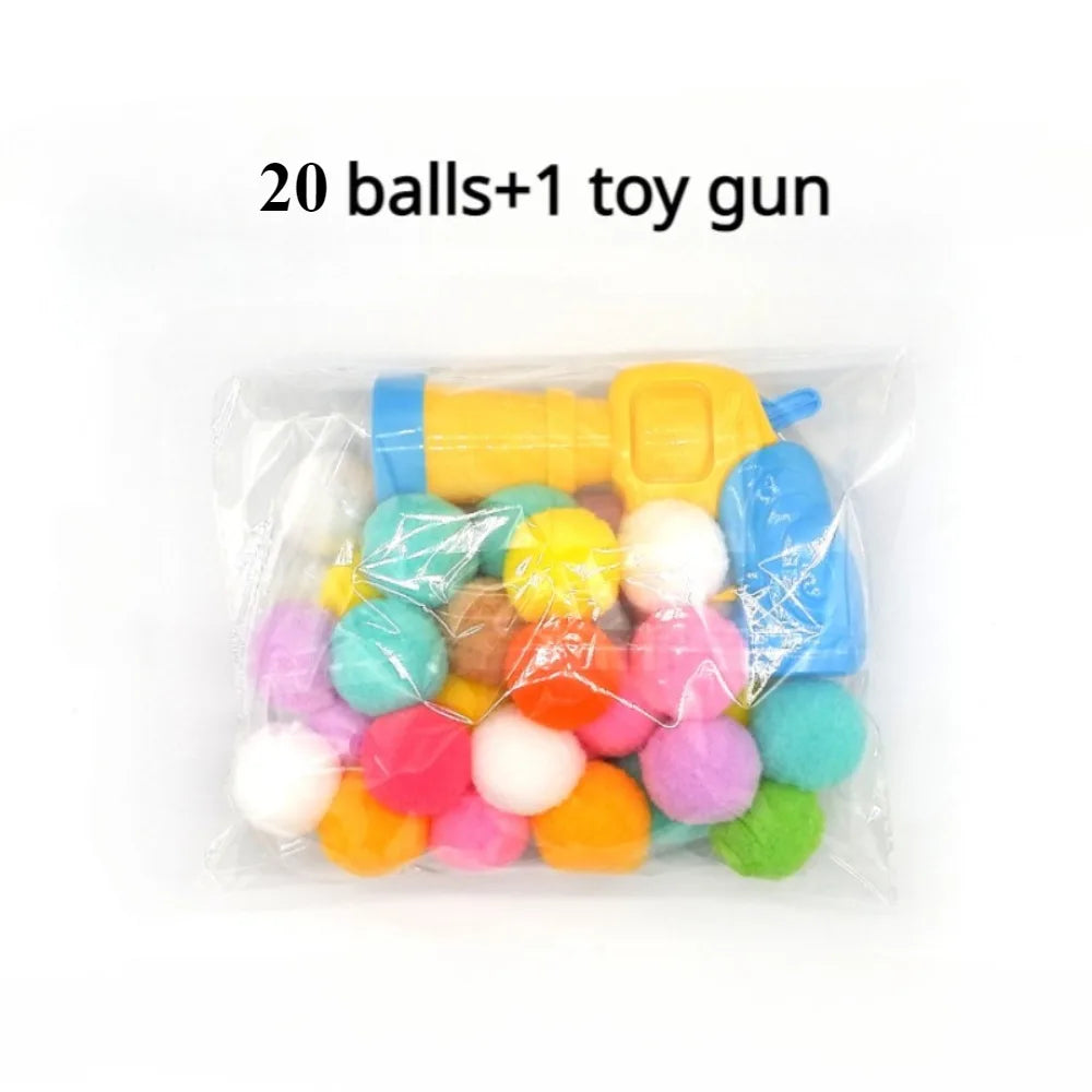 Cat Plush Ball Launcher Toy