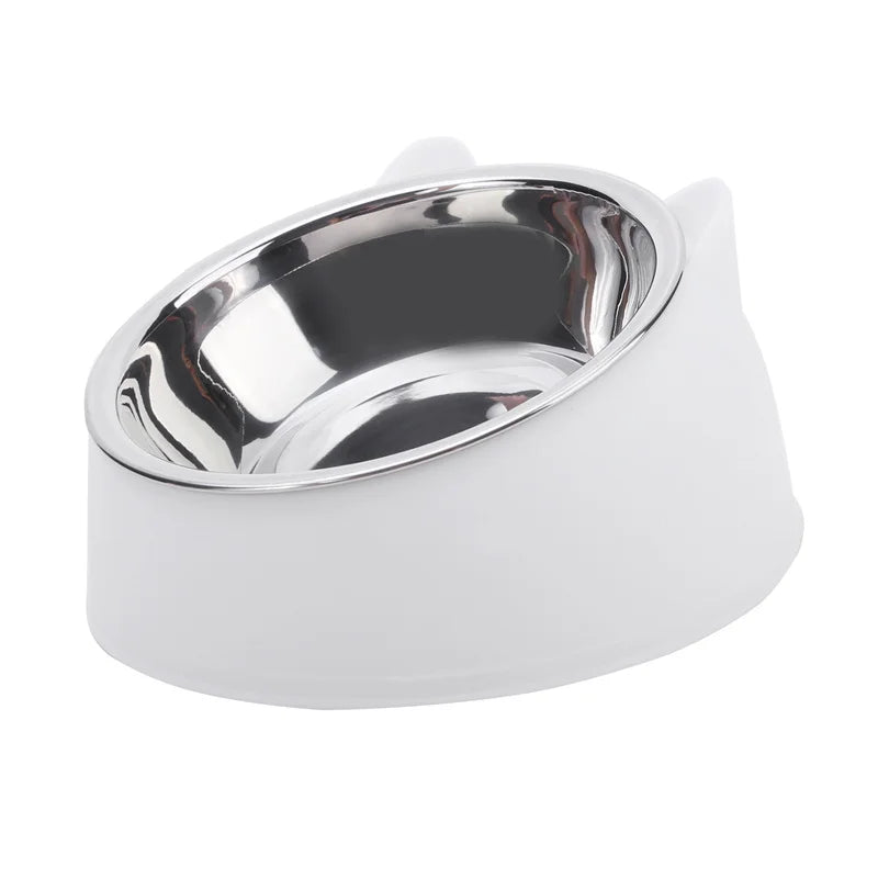 Inclined Stainless Steel Cat Feeding Bowl
