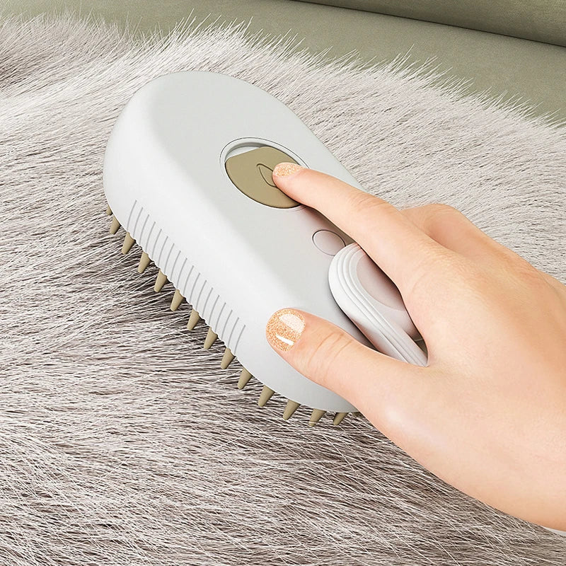 Electric Steam Cat Grooming Brush 3in1