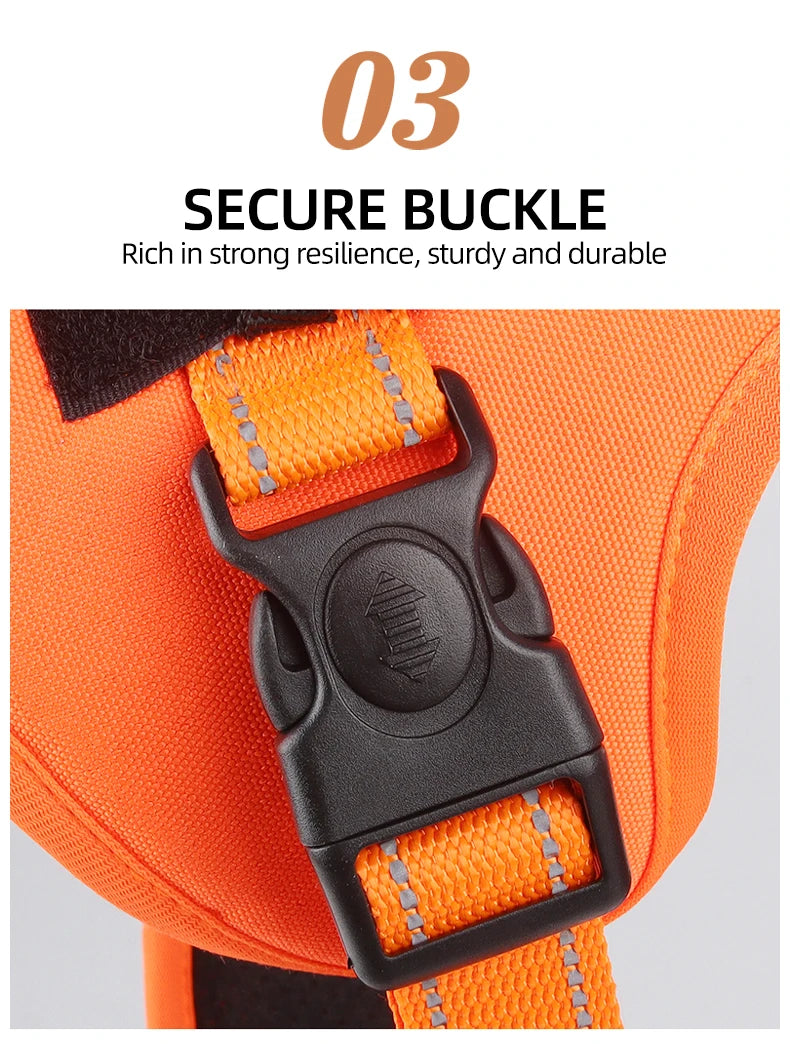 Tactical Dog Harness Reflective Vest Leash