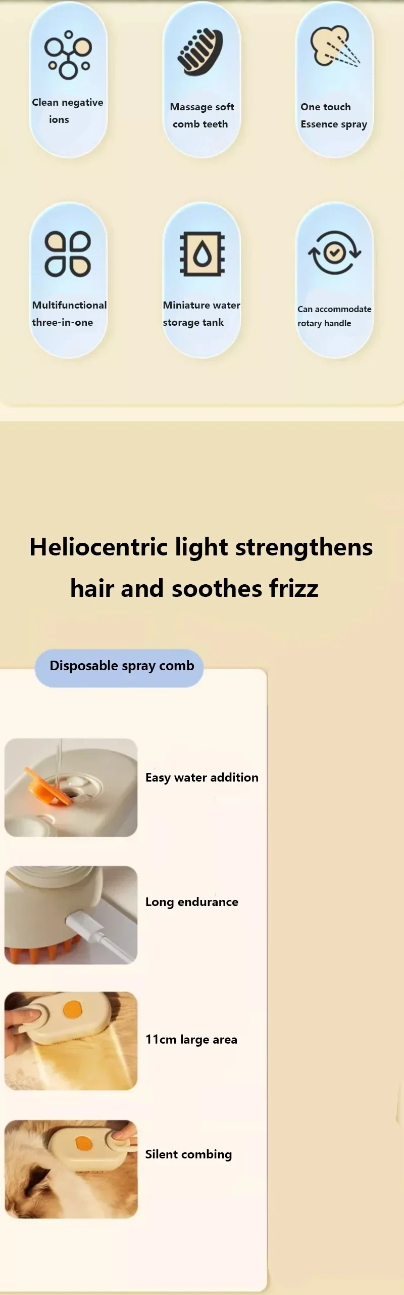 Pet Spray Grooming Comb Hair Remover