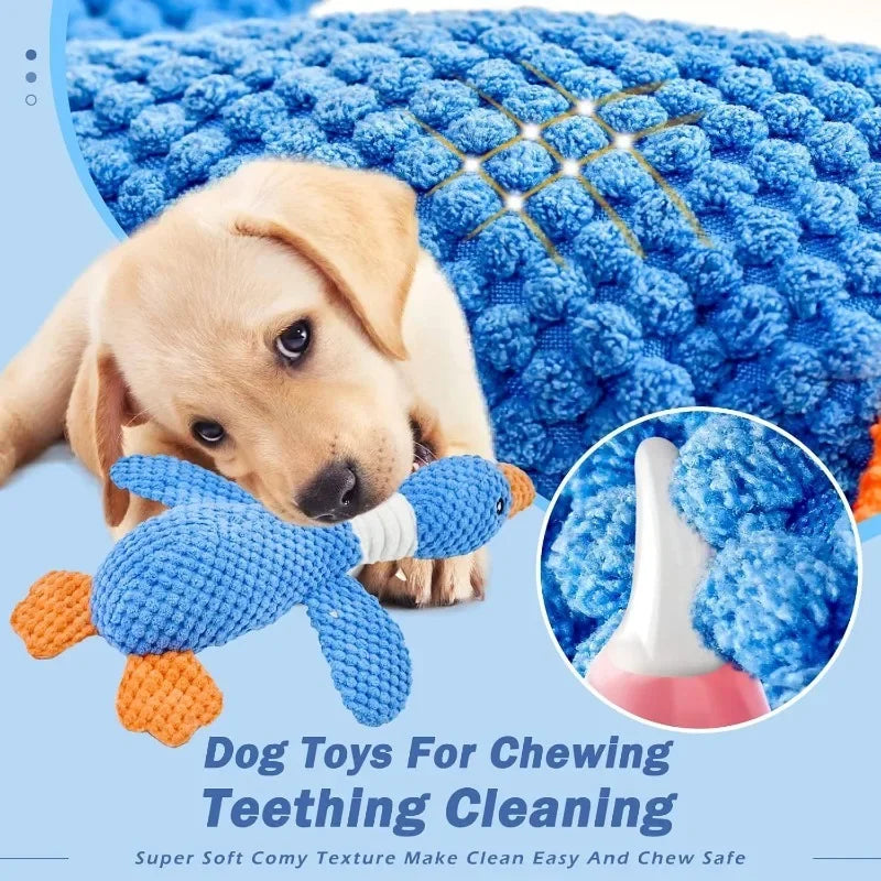 Plush Goose Dog Toy Squeaky Chew