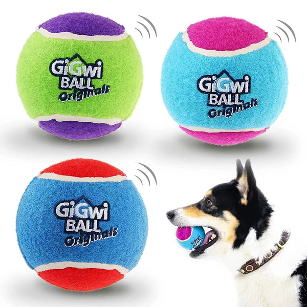 Squeaky Dog Tennis Balls Bite Resistant Set