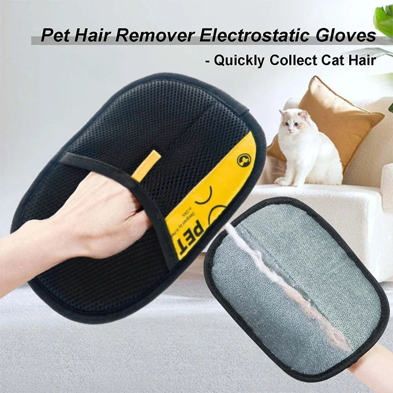Pet Hair Remover Grooming Glove Reusable