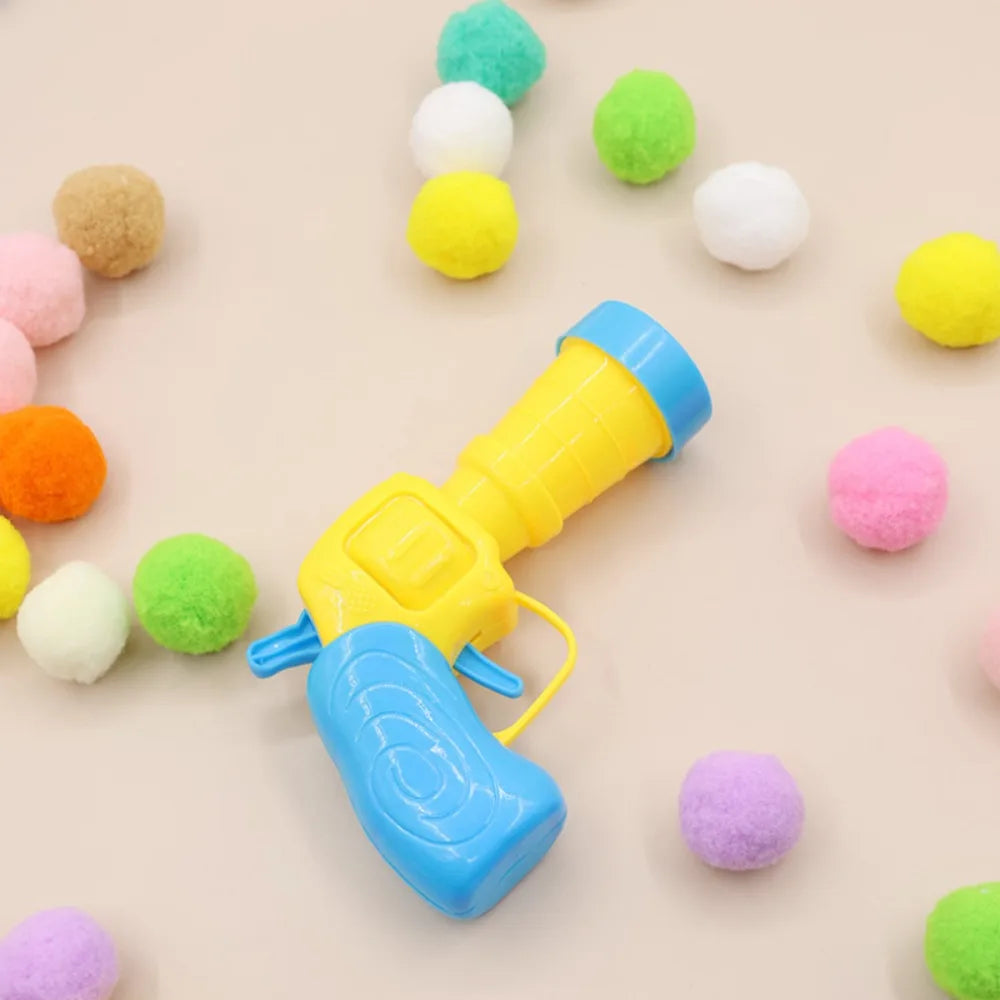 Cat Plush Ball Launcher Toy