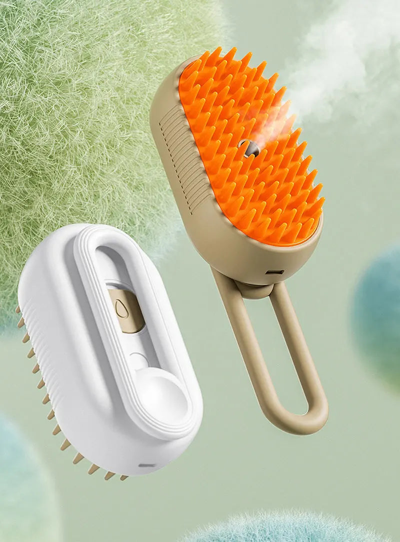 Electric Steam Cat Grooming Brush 3in1