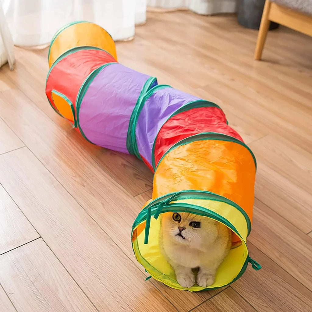 Foldable Cat Tunnel Interactive Toy