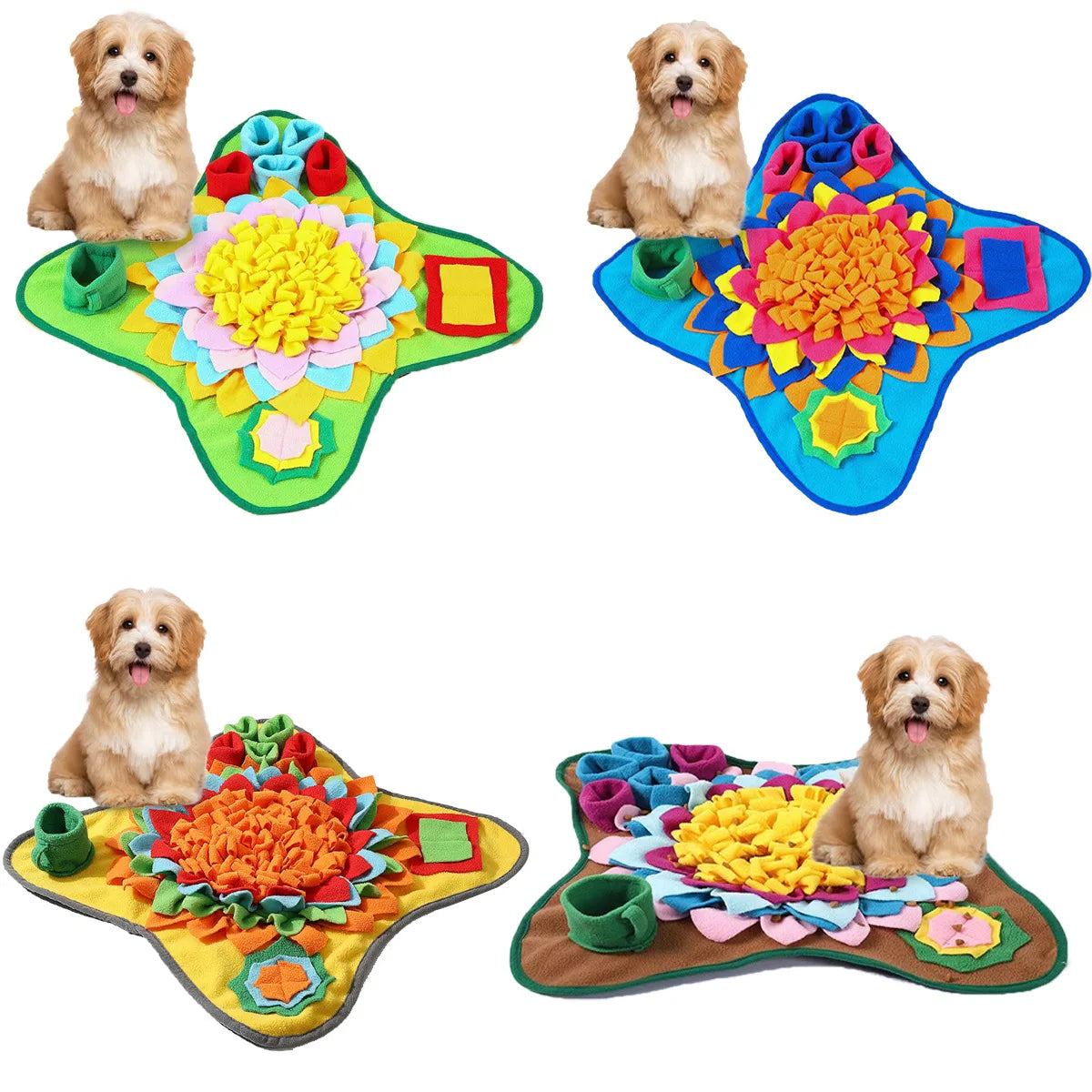 Interactive Dog Snuffle Mat Feeding Puzzle
