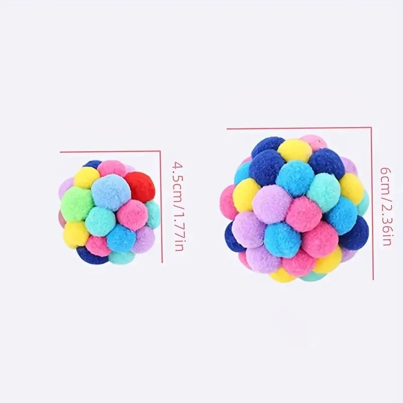 Cat Plush Ball Toys Bell Set