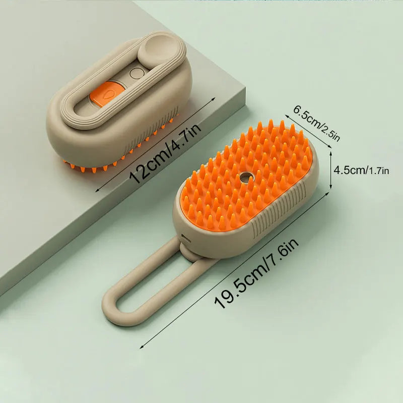 Electric Steam Cat Grooming Brush 3in1