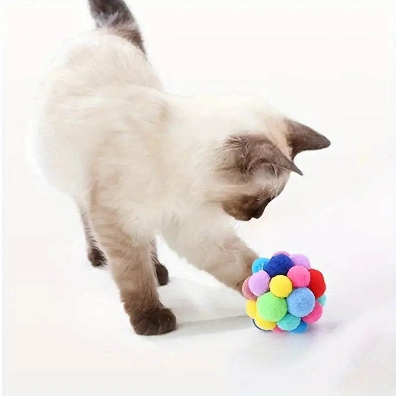 Cat Plush Ball Toys Bell Set