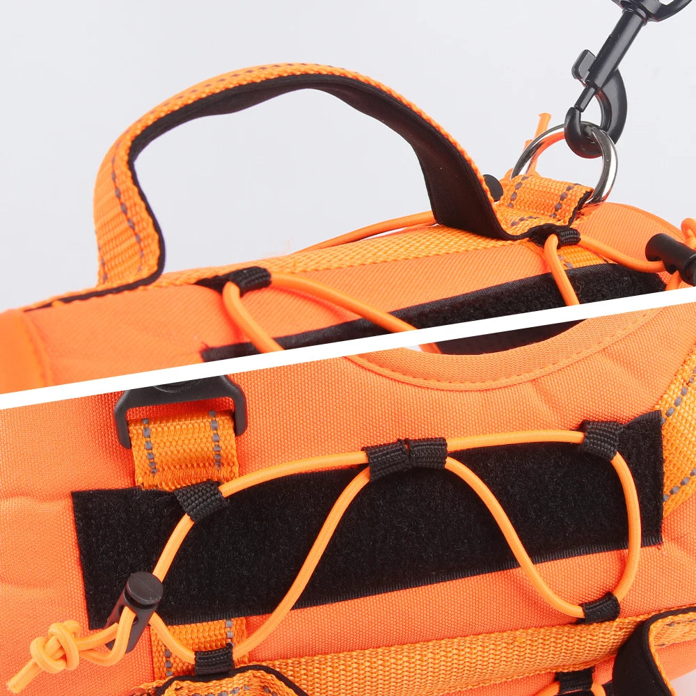 Tactical Dog Harness Reflective Vest Leash