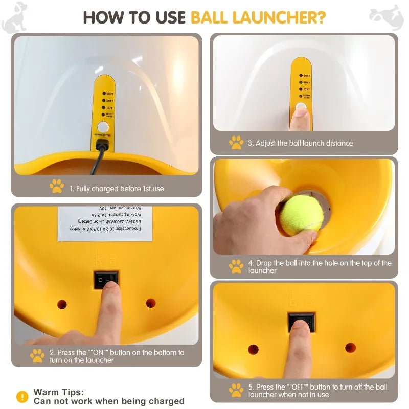 Automatic Dog Ball Launcher Toy - Petnivo