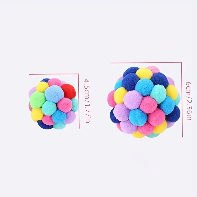Cat Plush Ball Toys Bell Set - Petnivo