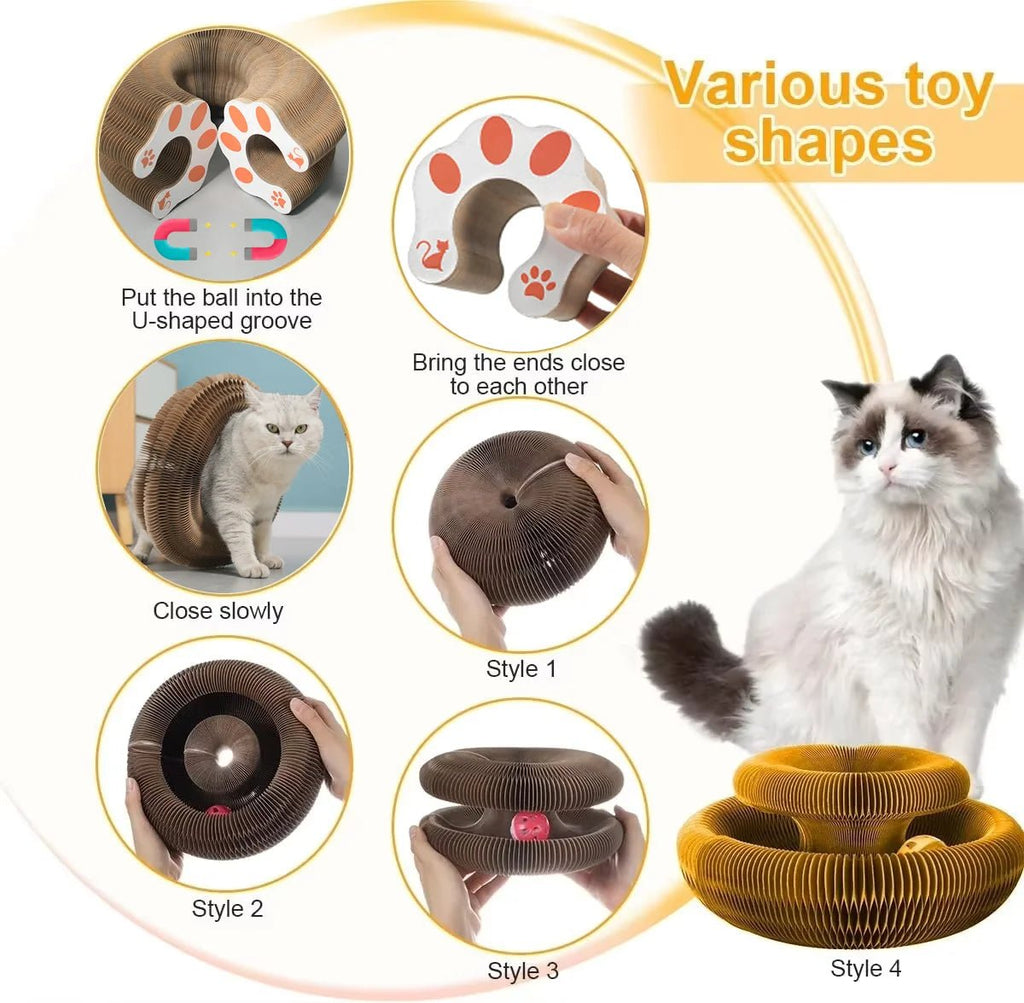 Cat Scratcher Board With Ball Toy - Petnivo