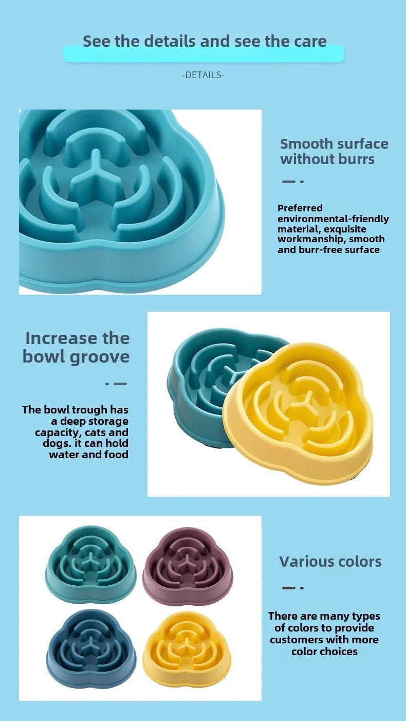 Dog Slow Feeder Bowl Anti-Choking - Petnivo