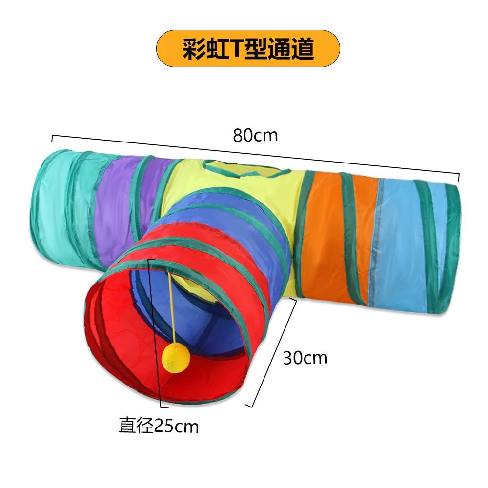 Foldable Cat Tunnel Interactive Toy - Petnivo
